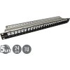 Solarix Modulárny nemontovaný patch panel 24 portov 1U SX24M-0-STP-BK-UNI-N