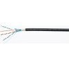 Kábel FTP LYNX Cat5E, drôt, dvojitý vonkajší PE+PVC, čierny, 305 m cievka