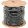 Kábel FTP LYNX Cat5E, drôt, dvojitý vonkajší PE+PVC, čierny, 305 m cievka
