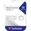 VERBATIM Flash disk 16 GB Metal Executive, USB 2.0, strieborná