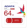 ADATA Flash Disk 64GB UV150, USB 3.1 disk Dash Drive (R:90/W:20 MB/s) červený