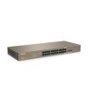 Tenda TEG1024F - 22-portový gigabitový ethernetový prepínač + 2x Combo SFP/RJ45, 10/100/1000 Mb/s, bez ventilátora, stojanová montáž, kov