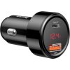 Baseus Magic Series PPS Duálny adaptér do auta USB-A QC + USB-C PD 45W, čierny