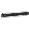 Intellinet 19" Rackmount 8-Way Power Strip - nemecký typ, distribučný panel, 8x DE zásuvka, 3m kábel