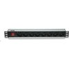 Intellinet 19" Rackmount 8-Way Power Strip - nemecký typ, distribučný panel, 8x DE zásuvka, 3m kábel
