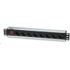 Intellinet 19" Rackmount 8-Way Power Strip - nemecký typ, distribučný panel, 8x DE zásuvka, 3m kábel