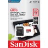 Karta SanDisk MicroSDHC 32 GB Ultra (120 MB/s, A1 Class 10 UHS-I, balenie pre Android - tablet, aplikácia Memory Zone) + adaptér