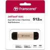 TRANSCEND Flash disk 512GB JetFlash®930C, TLC, USB 3.2/USB typu C (R:420/W:400 MB/s) čierna