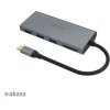 AKASA USB Type-C adaptér 9 v 1 (PD Type-C, HDMI, VGA, 3 x USB 3.0 typ A, RJ45, čítačka kariet SD a Micro SD)