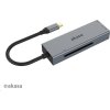 Čítačka kariet AKASA AK-CR-09BK 3 v 1 (CF, SD, microSD), externá, USB 3.2 Typ C