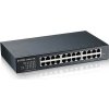 Zyxel GS1900-24E 24-portový stolový gigabitový webový inteligentný prepínač: 24x gigabitový metal, IPv6, 802.3az (zelená), bez ventilátora, racková súprava