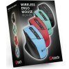 C-TECH myš Ergo WLM-05, bezdrátová, 1600DPI, 6 tlačítek, USB nano receiver, černá