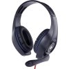 GEMBIRD sluchátka s mikrofonem GHS-05-B, gaming, černo-modrá, 1x 4-pólový 3,5mm jack