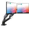 CONNECT IT TwinArm stolový držiak pre 2 monitory, 30 rokov záruka, ČIERNA