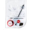 USB adaptér, USB typ C - HDMI (MHL) 4K 30Hz, čierny, GEMBIRD