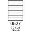 etikety RAYFILM 70x36 univerzálne biele R01000527A (100 list./A4)