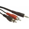 kábel audio prepájací z jack 3,5 mm na 2x RCA (Cinch) 2.5m CABLEXPERT