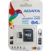 Pamäťová karta ADATA Premier micro SDXC karta 64GB UHS-I Class 10 + adaptér