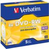 DVD+RW VERBATIM 4,7GB 4X 5ks/bal.