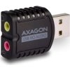 AXAGON ADA-17 USB mini audio, redukcia USB na 2x 3,5mm Jack (slúchadlá + mikrofón) HQ audio, 24-bit/96kHz