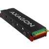 AXAGON CLR-M2, hliníkový pasívny chladič pre jedno aj obojstranný M.2 SSD disk, výška 12 mm