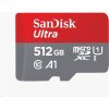SanDisk MicroSDXC karta 512GB Ultra (150 MB/s, A1 Class 10 UHS-I) + adaptér