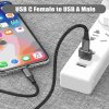 PremiumCord USB redukcia USB C - USB2.0 A (F/M)