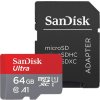 SanDisk MicroSDXC karta 64GB Ultra (140 MB/s, A1 Class 10 UHS-I) + adaptér