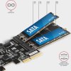 AXAGON PCES-SA4M2, PCIe radič - 2x interný SATA 6G port + 2x SATA M.2 slot, ASM1164, SP & LP