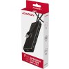 AXAGON HUE-F7A, 7x USB 3.2 Gen 1 ALU FLAT CHARGING hub, micro USB napájací konektor, kábel USB-A 1m
