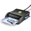 AXAGON CRE-SM3SD, USB-A FlatReader 4-slot čítačka kariet ID card (eID klient) + SD/microSD/SIM, 1,3 m kábel