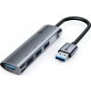 C-TECH UHB-U3-AL, USB Hub, 4x USB 3.2 Gen 1, hliníkové tělo