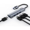 C-TECH UHB-U3-AL, USB Hub, 4x USB 3.2 Gen 1, hliníkové tělo