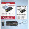 AXAGON CRE-SMP2A, USB-A + USB-C PocketReader 4-slot čítačka Smart card (eID klient) + SD/microSD/SIM