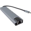 PremiumCord Adaptér USB-C na HDMI + USB3.0 + USB2.0 + PD + SD/TF + RJ45