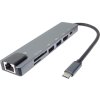 PremiumCord Adaptér USB-C na HDMI + USB3.0 + USB2.0 + PD + SD/TF + RJ45