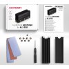 AXAGON CLR-M2XL, hliníkový pasívny chladič pre jedno aj obojstranný M.2 SSD disk, výška 36 mm
