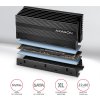 AXAGON CLR-M2XL, hliníkový pasívny chladič pre jedno aj obojstranný M.2 SSD disk, výška 36 mm