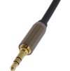 PremiumCord HQ stíněný kabel stereo Jack 3.5mm - Jack 3.5mm zahnutý 90°, 5m