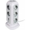 VERBATIM EU Power Tower EUPT-01 Nabíjecí stanice ,11x 230V, 2x USB-C, 2x USB-A