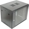 XtendLan 19" nástěnný rozvaděč 9U 600x450, nosnost 60 kg, skleněné dveře, svařovaný, černý