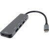 PremiumCord Adaptér USB-C na HDMI + USB3.0 + 2x USB2.0 + PD(power delivery)