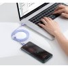 Baseus CAJY000605 Crystal Shine Series Datový Kabel USB-C - USB-C 100W 1,2m Purple