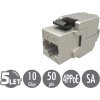 Samořezný keystone Solarix CAT6A STP RJ45 SXKJ-10G-STP-BK-SA Component Level a 4PPoE certifikace