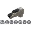 Konektor MPTL 90° RJ45 CAT5E STP samořezný SXRJ45-5E-STP-BK-SA-U