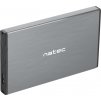 Externí box pro HDD 2,5" USB 3.0 Natec Rhino Go, šedý, hliníkové tělo