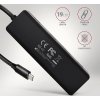 AXAGON HUE-C1C, 4x USB 5Gbps TRAVEL hub, USB-C napájací konektor, kábel USB-C 19 cm