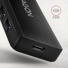 AXAGON HUE-C1A, 4x USB 5Gbps TRAVEL hub, USB-C napájací konektor, kábel USB-A 19cm