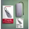 AXAGON HMC-6GM2, USB 10Gbps hub, USB-A, USB-C,  HDMI, M.2 slot, SD/MicroSD, PD 100W, kábel USB-C 20cm