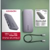 AXAGON HMC-12GM2, USB 10Gbps hub, 3x USB-A, USB-C,  HDMI, DP, RJ-45 GLAN, M.2, SD/mSD, audio, PD 100W, kábel USB-C 50cm